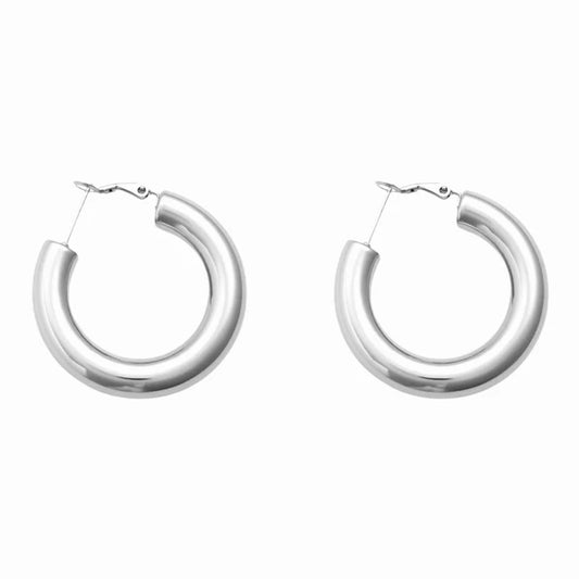 Chunky Hoops Zilver