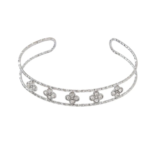 Clover Bangle Zilver