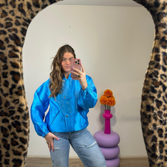 Fenny Oversized Bomber - Blue