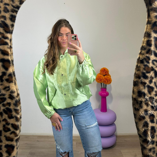 Fenny Oversized Bomber Green